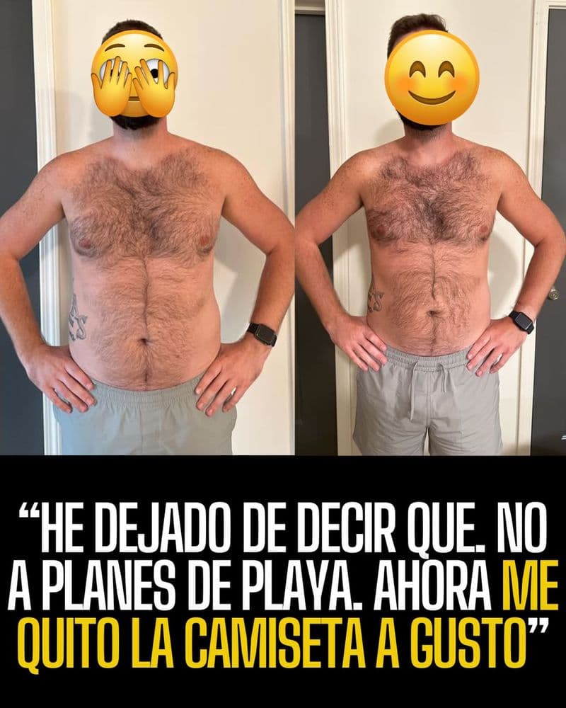 Antes y después de un cliente de The Shirt Off Project